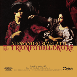 Venerdì 16 Ottobre 2015 Pisa, Sala Titta Ruffo del Teatro Verdi
