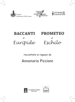tragedine Baccanti – Prometeo - Istituto Nazionale Dramma Antico
