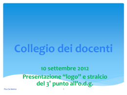 slides collegio docenti 10.9.2012 - istituto comprensivo Crosia