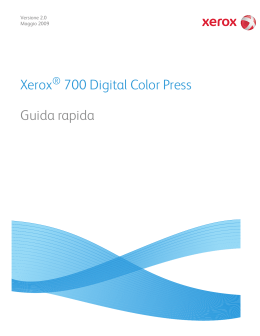 Xerox 700 Digital Color Press Guida rapida