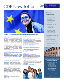 newsletter del cde - febbraio 2015 - Università degli Studi di Ferrara