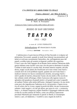 Ipotesi di Teatro - Domenico (Mimmo) CIRINO