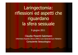 Laringectomia: riflessioni ed aspetti che riguardano a sfera sessuale