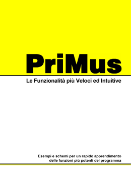 Le Funzionalità più Veloci ed Intuitive di PriMus