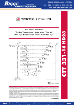 Terex Comedil CTT 331-16 HD23 Lifting Capacity