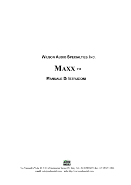 Maxx istruzioni