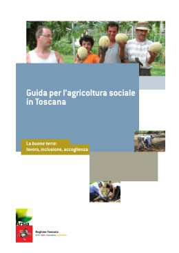 agr soc - Forum Nazionale Agricoltura Sociale