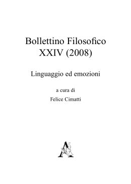 Bollettino Filosofico XXIV (2008)