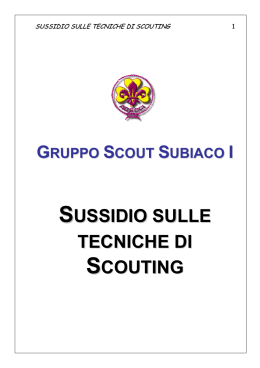 Tecniche Scouting - Giovani Avventisti