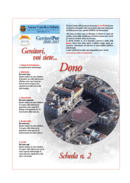 Genitori…voi siete dono - Azione Cattolica di Genova