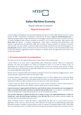 Sintesi Annual Report SRM – Italian Maritime Economy
