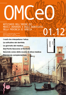 Notiziario n. 1_2012 - Ordine dei Medici di Venezia