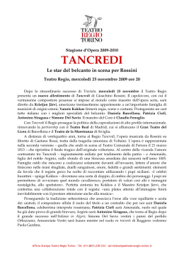 tancredi - Teatro Regio di Torino