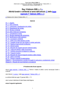 Reg. Regionale n.3-2009 per attività funebre
