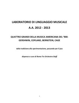 laboratorio di linguaggio musicale aa 2012 - 2013