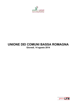 14 agosto 2014 - Unione dei Comuni della Bassa Romagna
