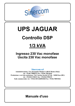 ups jaguar - Sinercom S.r.l.
