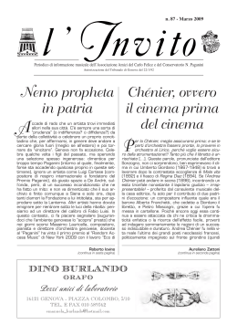 "L`Invito" marzo 2009 1312 Kb - Associazione Amici del Carlo Felice