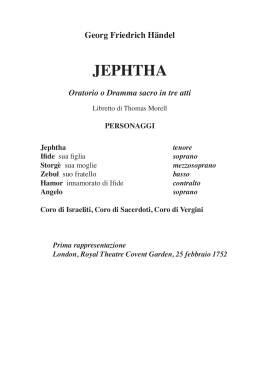 jephtha - di cose un po