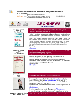 Archinews n°21 - Biblioteca dell`Archiginnasio