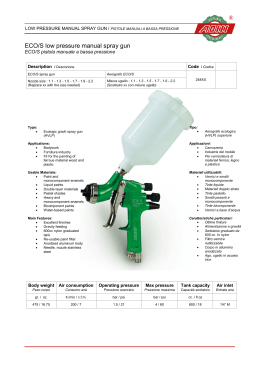 ECO/S low pressure manual spray gun
