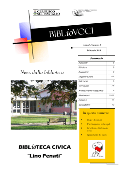 bibliovoci febbraio 2010 - Comune di Cernusco sul Naviglio