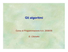 Gli algoritmi - INFN Sezione di Ferrara