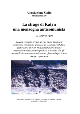 La strage di Katyn una menzogna anticomunista
