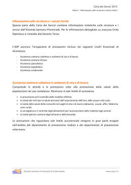 7 - servizi forniti - Azienda Sanitaria Provinciale di Caltanissetta