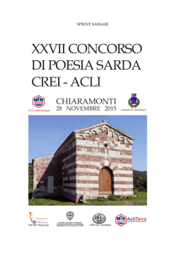 XXVII - Chiaramonti - Canto sardo a chitarra
