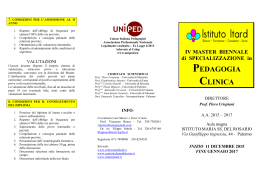 brochure IV Master Pedagogia Clinica Palermo