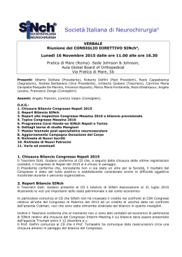 Verbale Consiglio Direttivo 16 Novembre 2015
