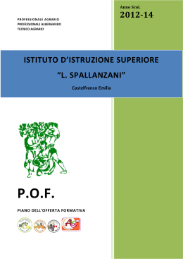 POF spallanzani 2012-2014 - Istituto Lazzaro Spallanzani