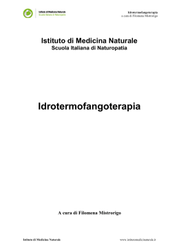Idrotermofangoterapia - Condividi Sui SOCIAL