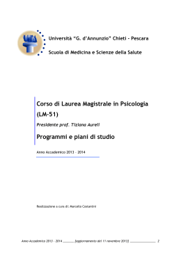 Guida Magistrale Psicologia 2013-2014