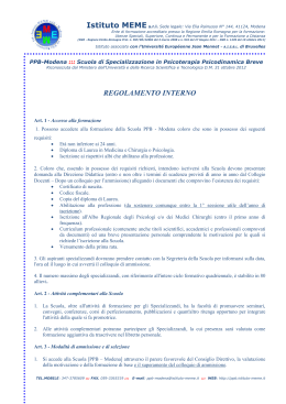 Istituto MEME [PPB - Modena] Regolamento interno (ultima modifica