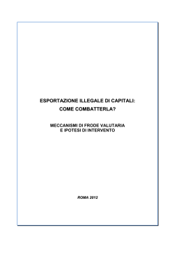 esportazione illegale di capitali: come combatterla?