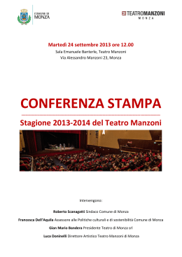 conferenza stampa - Teatro Manzoni Monza