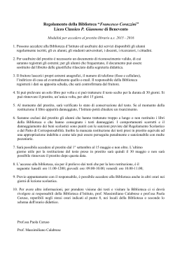Regolamento della Biblioteca - Liceo Classico "Pietro Giannone"
