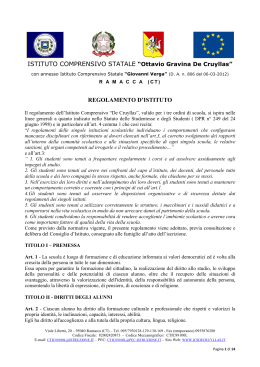 Regolamento di Istituto De Cruyllas - Ramacca 2013-2014