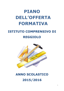 piano dell`offerta formativa - Istituto Comprensivo di Reggiolo