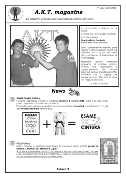 AKT magazine n°8 - asd karate tombolo