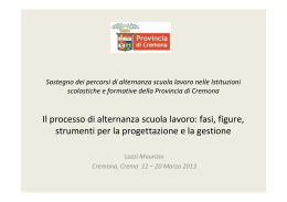 Slide marzo 2013 - Provincia di Cremona