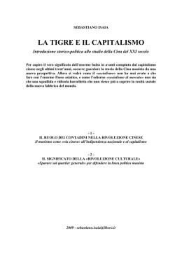 Sebastiano Isaia - La Tigre e il Capitalismo