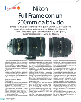 Nikon Full Frame con un 200mm da brivido