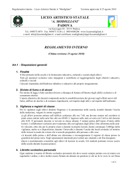 Regolamento interno - Liceo artistico "A. Modigliani"