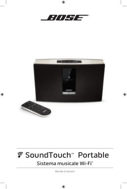 Manuale Istruzioni Bose Sound Touch Portable