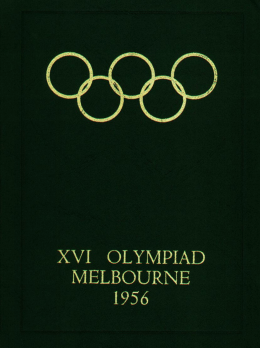 1956 Melbourne Olympic Games Official Report