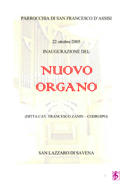 impaginazione organodef - Parrocchia san Francesco d`Assisi