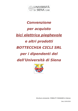 Convenzione BOTTECCHIA UNISI - Università degli Studi di Siena